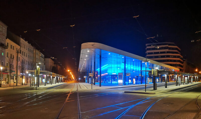 Nachtaufnahme 2 Augsburg Königsplatz