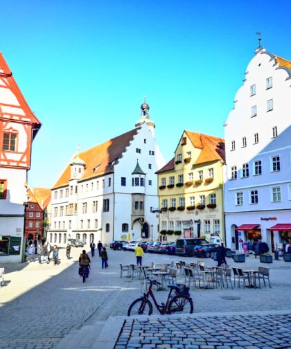 Marktplatz Nördlingen Bayern